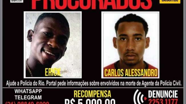 Segundo a pol�cia, Erick (E) e Carlos Alessandro participaram do crime