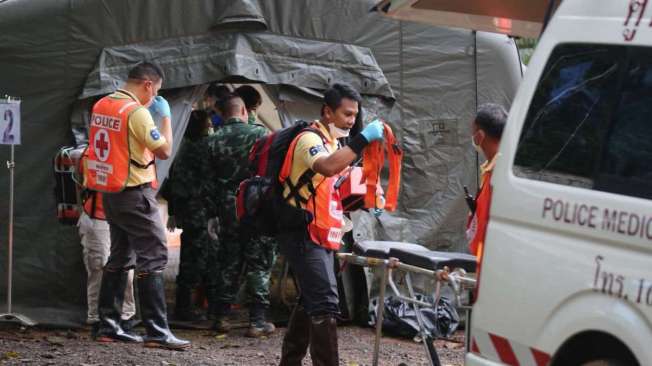 A Tail�ndia mobilizou um grande aparato para o resgate 