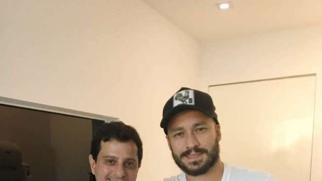 Rodrigo Andrade se encontra com médico Claudio Ambrosio 