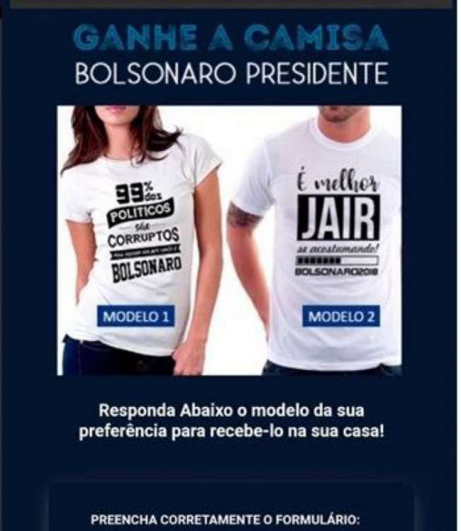 Camisetas só existem na foto
- Reprodução de tv