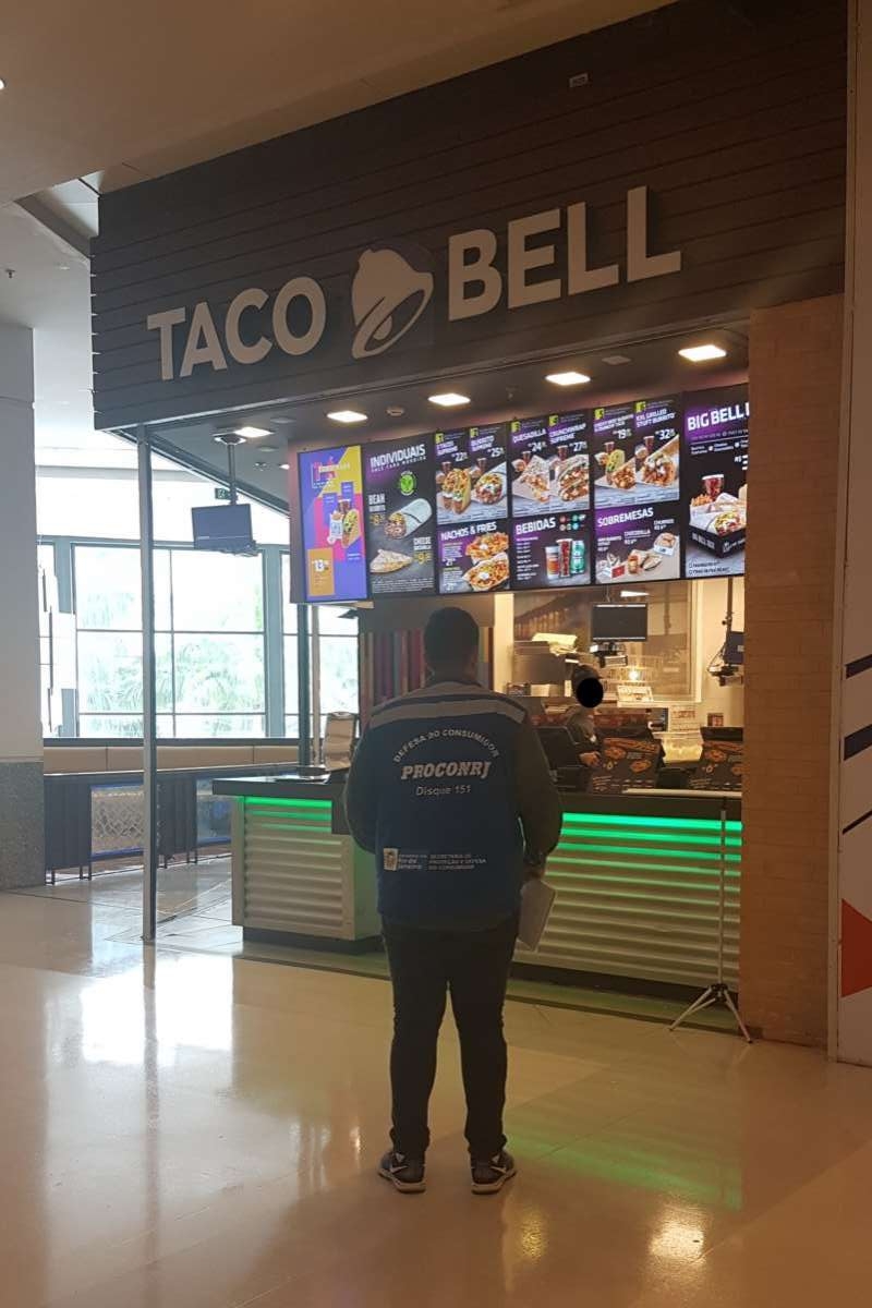 Taco Bell do shopping Nova Am&eacute;rica &eacute; autuado pelo Procon-RJ por diversas irregularidades