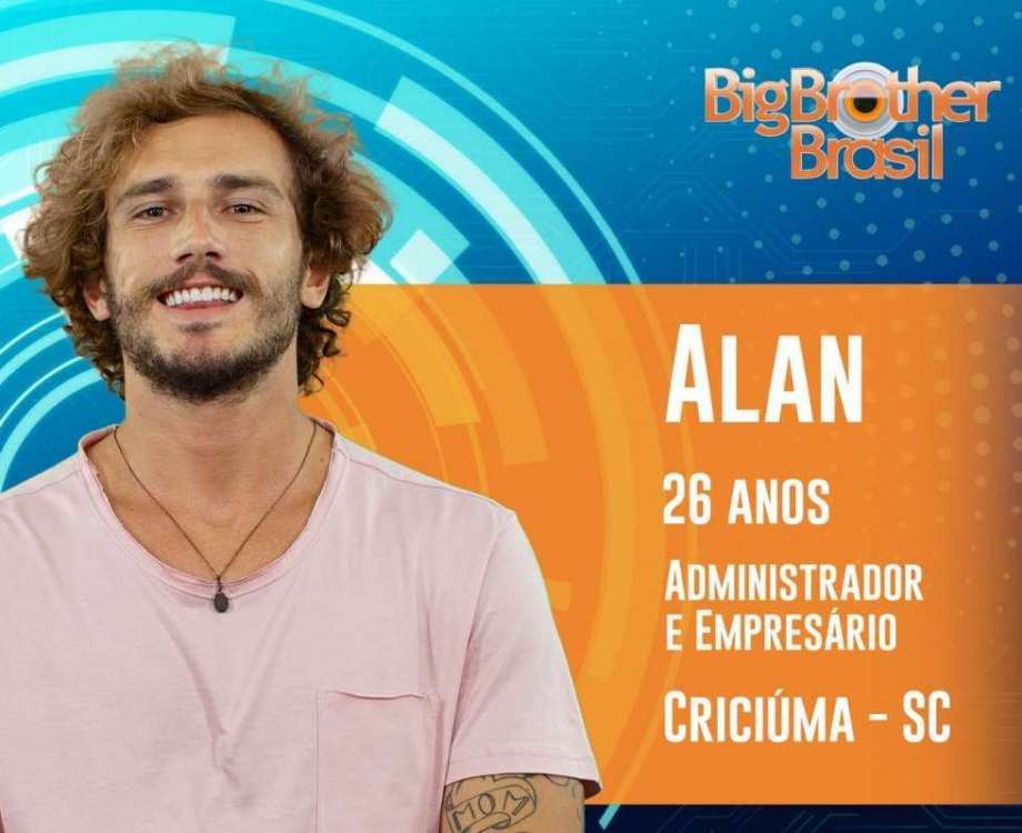 O leonino Alan é o primeiro confirmado da décima nona edição do 'BBB'