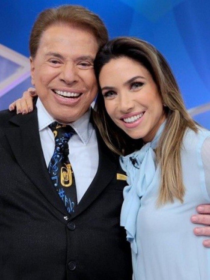 Silvio Santos e Patrícia Abravanel durante programa no SBT - Internet