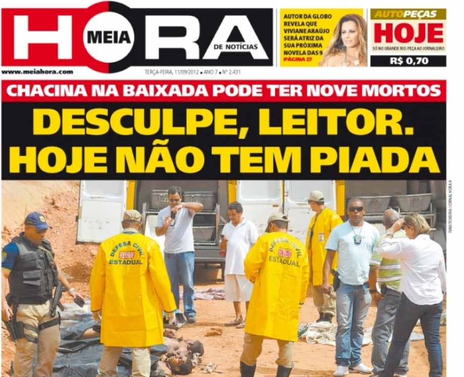 MEIA HORA tamb&eacute;m sabe 'falar' s&eacute;rio quando &eacute; necess&aacute;rio, reproduzindo a como&ccedil;&atilde;o popular