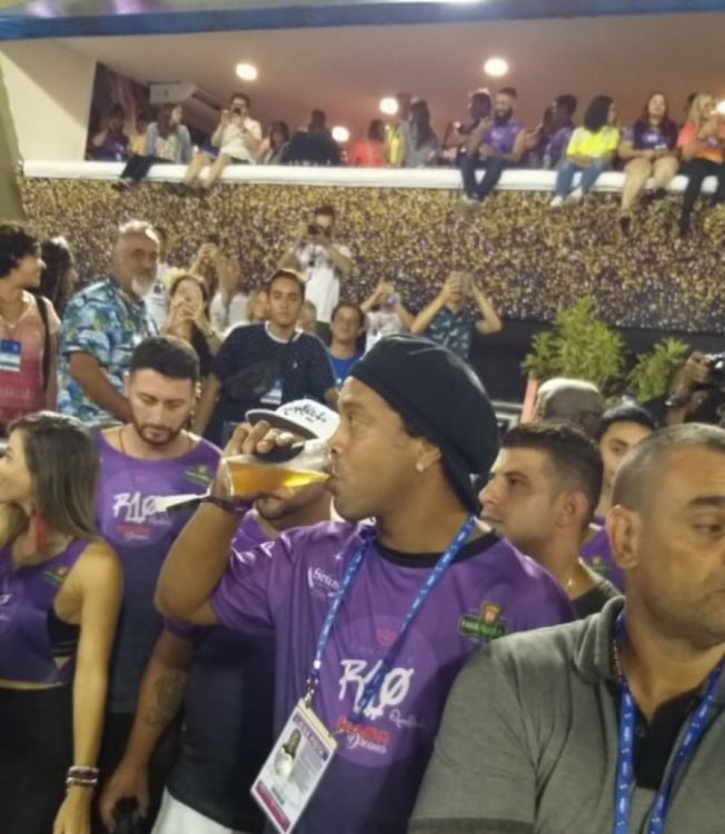 Ronaldinho Gaúcho na Marquês de Sapucaí - Jessyca Damasio / Agência O Dia