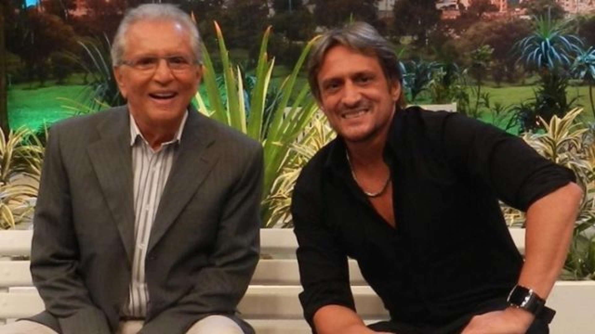 Carlos Alberto de N&oacute;brega e o filho, Marcelo de N&oacute;brega