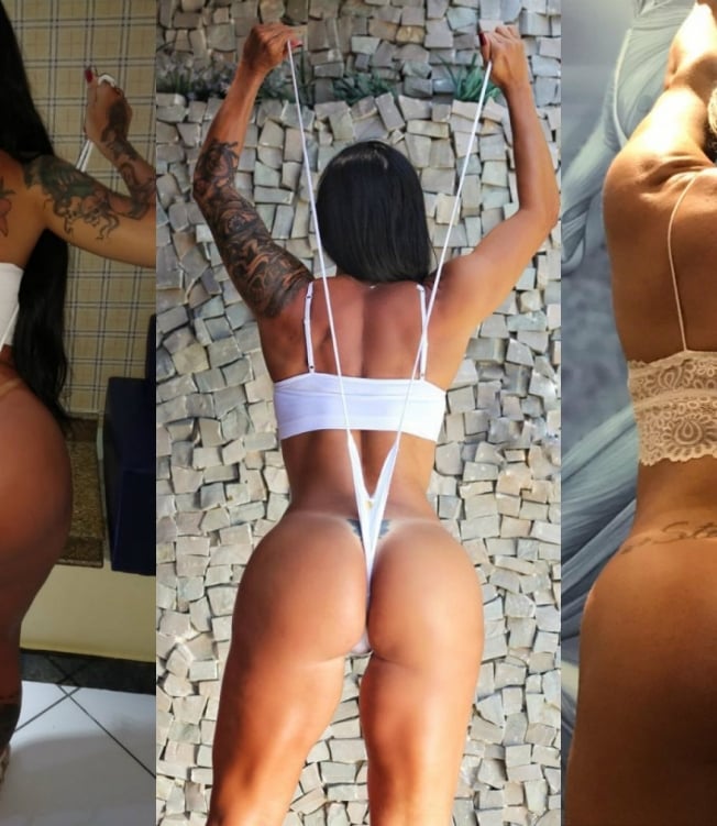 Bumbum na nuca. Gostosas entram na moda do 'cuecão' Gracyanne Barbosa - Montagem MH/Reprodução Internet