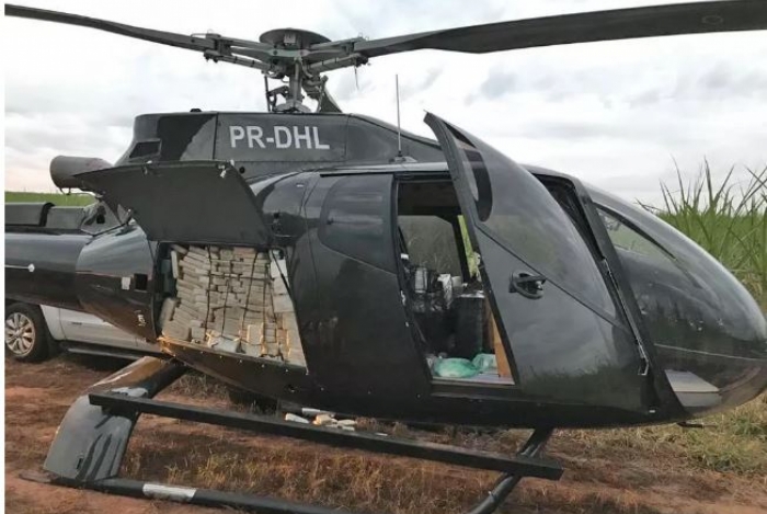 Helicóptero que transportava cocaína é apreendido em Presidente Prudente
