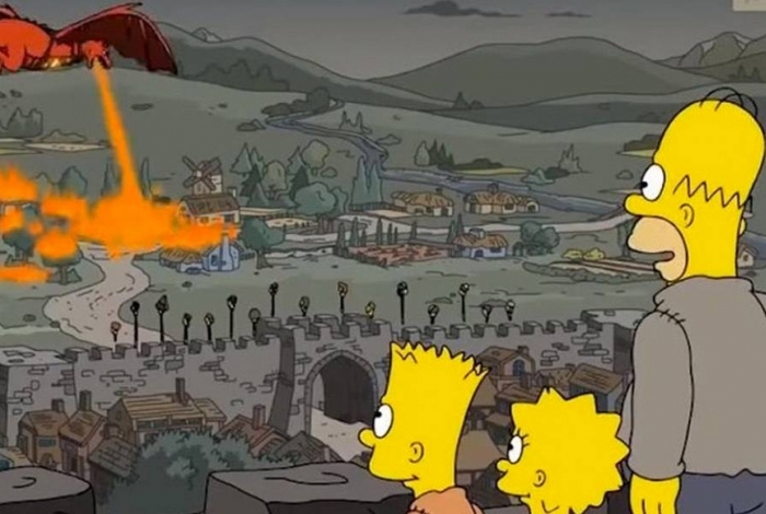 Cena de 'Os Simpsons' mostra semelhanças com 'Game of Thrones'