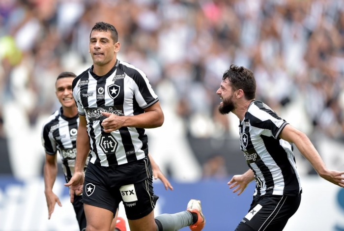 Diego Souza comemora o gol do Botafogo