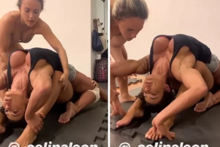 Gracyanne esbanja flexibilidade