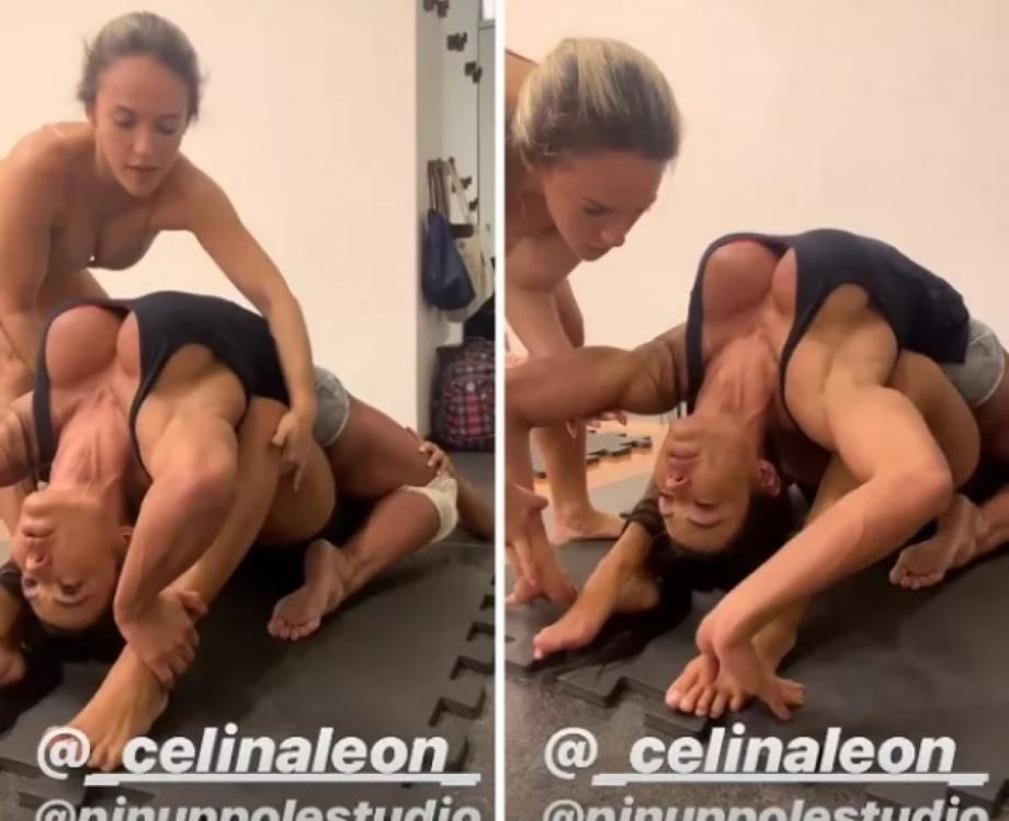 Gracyanne esbanja flexibilidade
