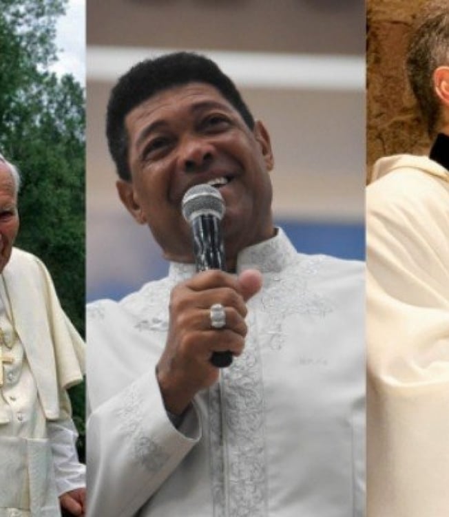 Papa João Paulo II, Apóstolo Valdemiro Santiago e Padre Marcelo Rossi - Reprodução/Instagram/Montagem