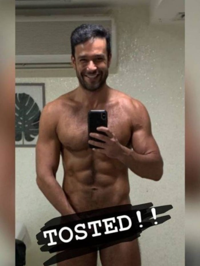 Sergio Marone mostrou o resultado de uma sess&atilde;o de bronzeamento artificial