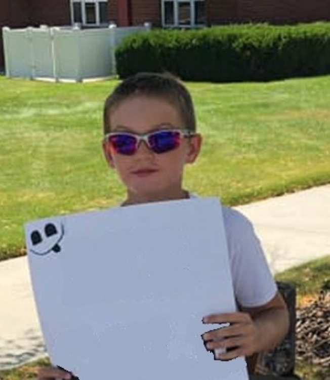 Após policiais notarem do que se tratava, elogiaram a estratégia do menino -  Brigham City Police Department/Facebook