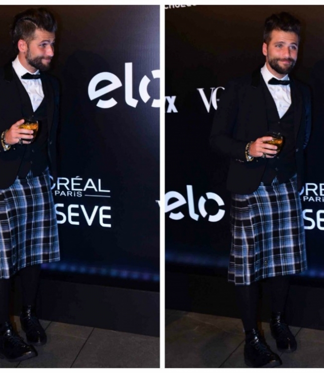 Bruno Gagliasso de saia. Com ou sem cueca? - Raphael Castello/ Ag. News