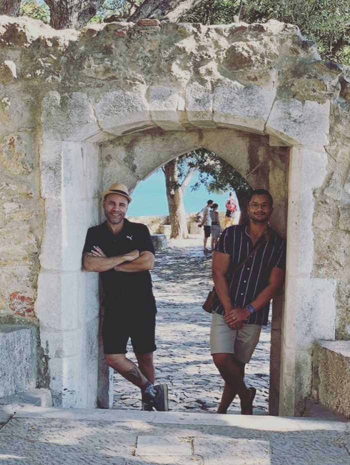 Casal está curtindo férias em Portugal