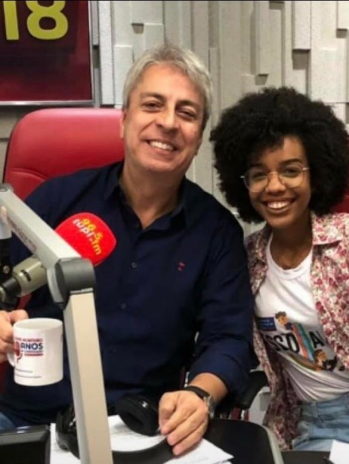 Gabriella Freire na Rádio Tupi com Clóvis Monteiro