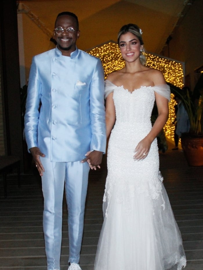 Mumuzinho subiu ao altar com a empresária Thainá Fernandes em cerimônia na Ilha de Guaratiba