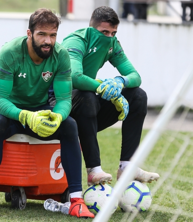 Goleiro Muriel Rio de Janeiro - 04/09/2019 - CT do Fluminense..Fluminense treina esta manhã no CT..FOTO: LUCAS MERÇON / FLUMINENSE F.C.. ...IMPORTANTE: Imagem destinada a uso institucional e divulgação, seu uso comercial está vetado incondicionalmente por seu autor e o Fluminense Football Club.É obrigatório mencionar o nome do autor ou usar a imagem....IMPORTANT: Image intended for institutional use and distribution. Commercial use is prohibited unconditionally by its author and Fluminense Football Club. It is mandatory to mention the name of the author or use the image....IMPORTANTE: Imágen para uso solamente institucional y distribuición. El uso comercial es prohibido por su autor y por el Fluminense Football Club. És mandatório mencionar el nombre del autor ao usar el imágen.