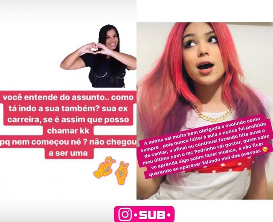 Mc Loma e Melody protagonizam treta nas redes sociais