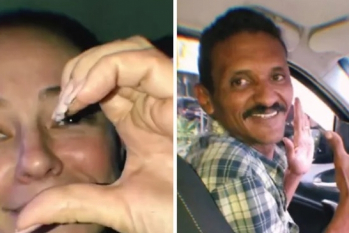 Paolla Oliveira fica surpresa em Uber