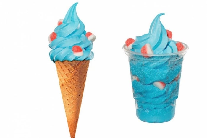 Rede Bob’s lança Bob’s Crush, sorvete azul sabor Chiclete com Balas Fini