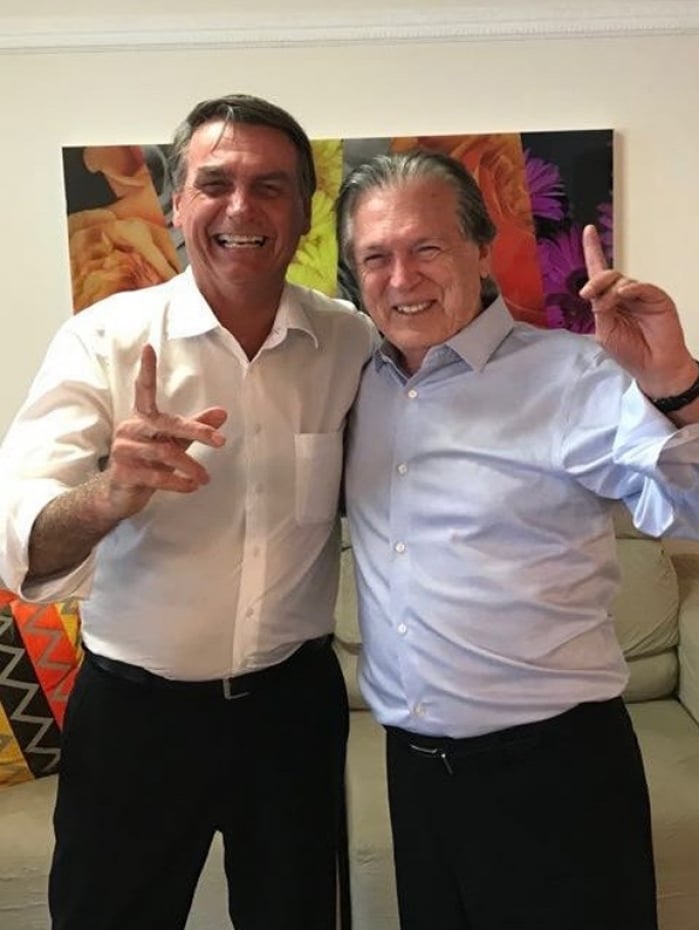 Jair Bolsonaro e Luciano Bivar, presidente nacional do PSL