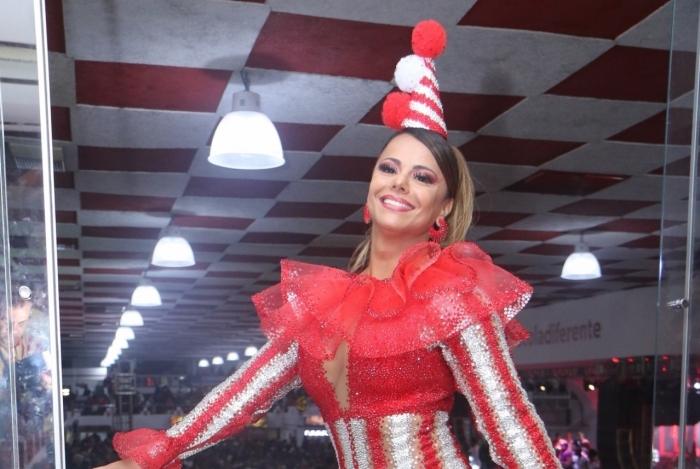 A Rainha de Bateria Viviane Araújo na Escolha do Samba do Salgueiro para o Carnaval 2020