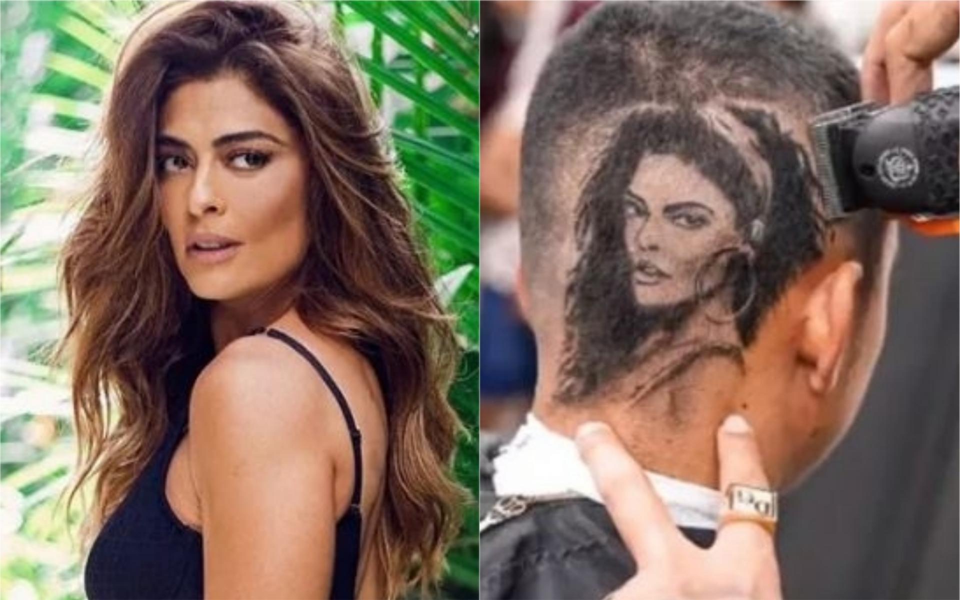 Juliana Paes fica chocada com corte de cabelo de fã