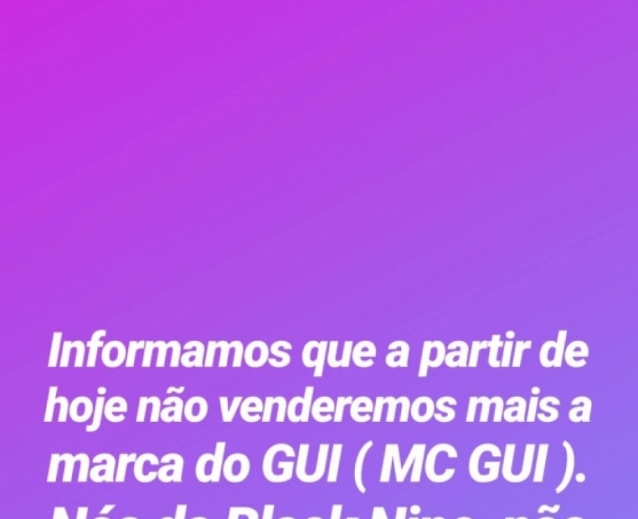 Marca cancela parceria com Mc Gui