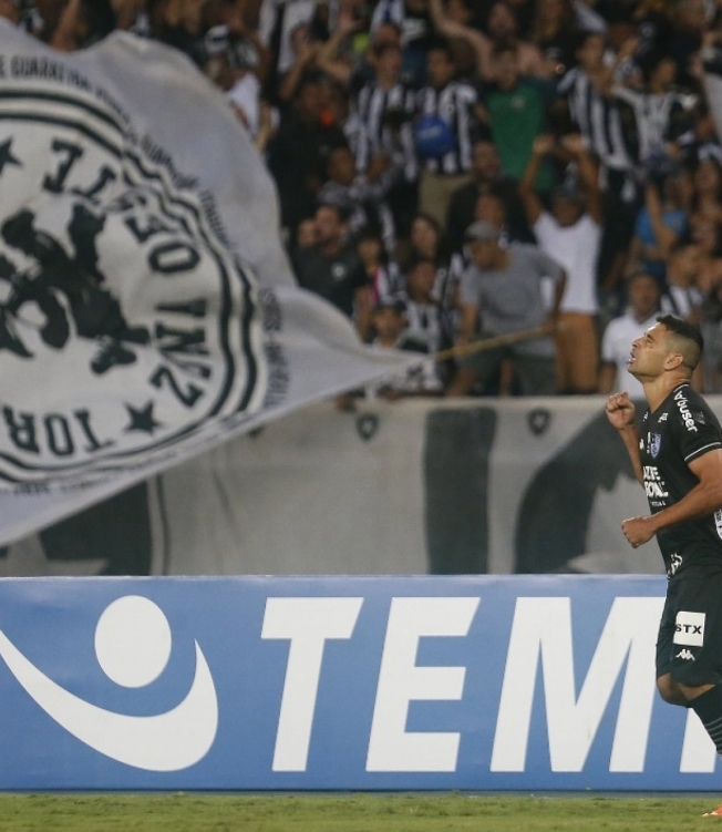 Botafogo festeja o seu gol diante do Corinthians