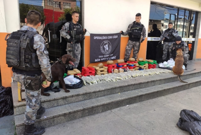 As drogas apreendidas no Complexo da Penha