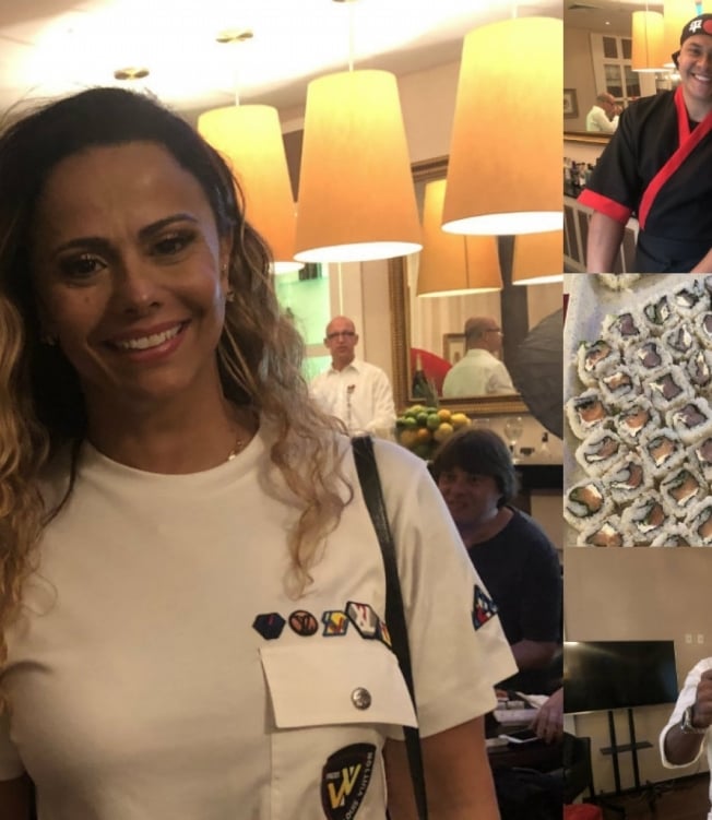 Viviane Ara&uacute;jo vai a inaugura&ccedil;&atilde;o de Sushi Lounge - Rodrigo Teixeira / Agência O Dia