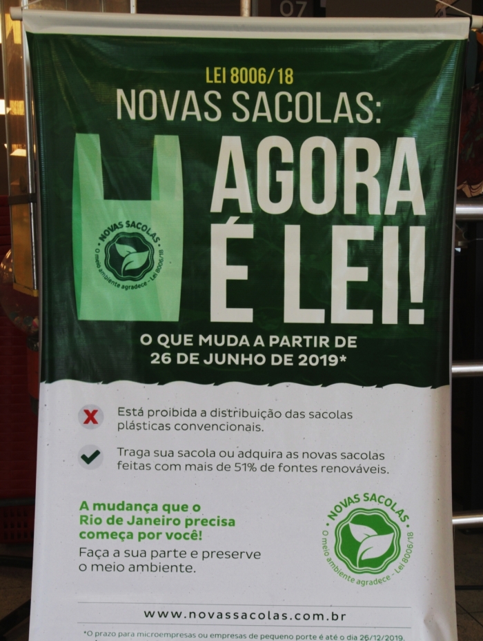 Rio aprovou fim das sacolas plásticas em lojas e supermercados