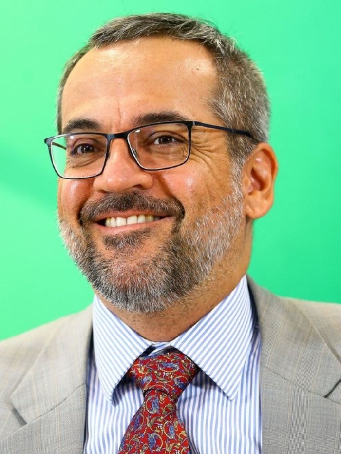 O ministro da Educa&ccedil;&atilde;o, Abraham Weintraub, durante o lan&ccedil;amento do Programa Nacional de Coopera&ccedil;&atilde;o Acad&ecirc;mica (Procad) em Seguran&ccedil;a P&uacute;blica e Ci&ecirc;ncias Forenses
