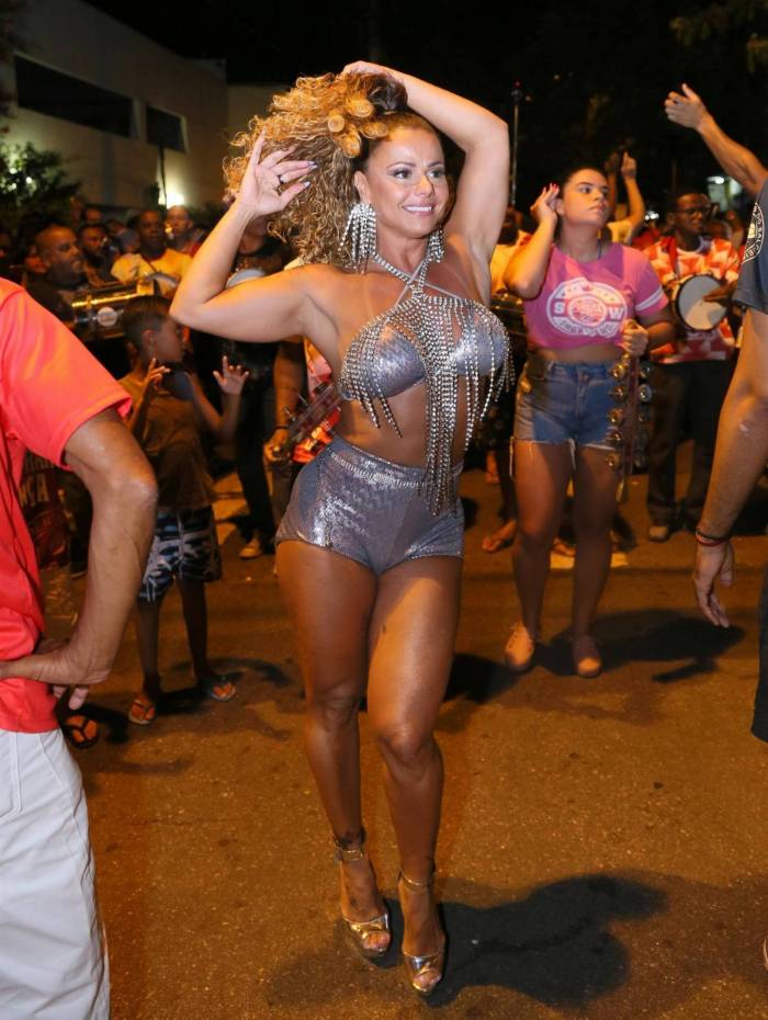 Viviane Araújo no ensaio do Salgueiro