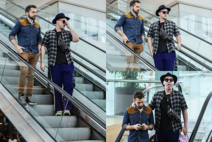 Paulo Gustavo fecha a cara e mostra a língua para paparazzo em shopping de milionários