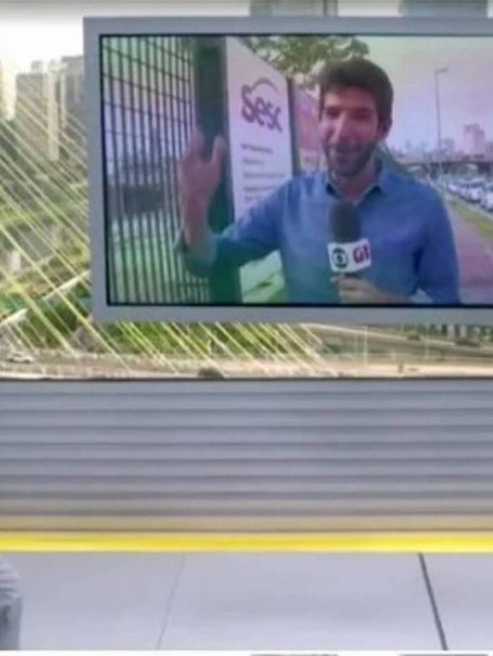 Rodrigo Bocardi e Glória Vanique se divertem no 'Bom Dia SP'