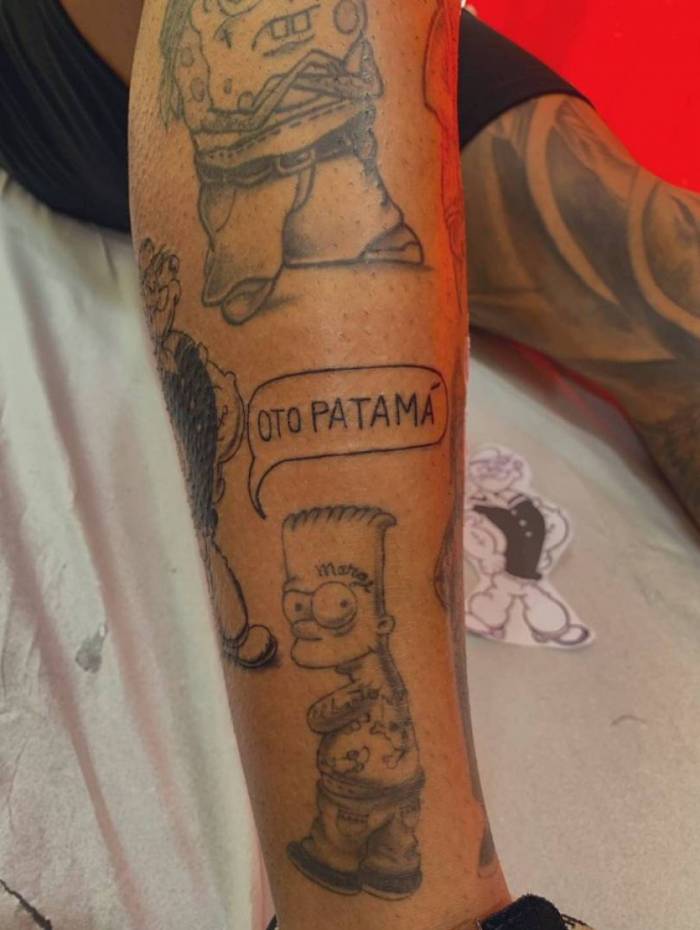 Gabigol tatuou o bordão 