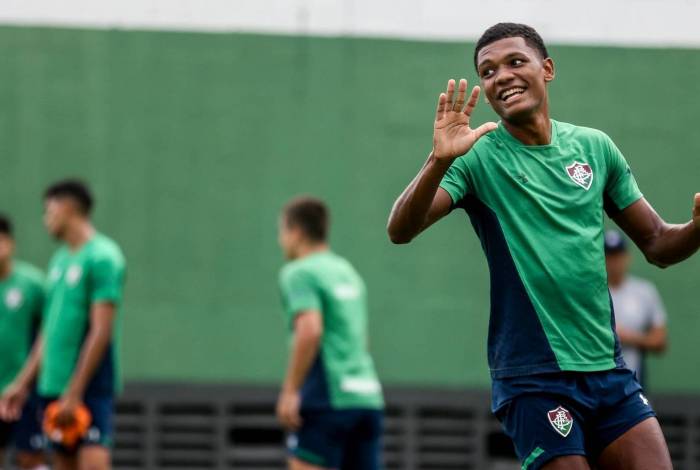 Marcos Paulo. Rio de Janeiro - 03/02/2020 - CT do Fluminense..Fluminense treina esta tarde no CT Carlos Castilho..FOTO: LUCAS MERÇON / FLUMINENSE F.C.. ...IMPORTANTE: Imagem destinada a uso institucional e divulgação, seu .uso comercial está vetado incondicionalmente por seu autor e o .Fluminense Football Club.É obrigatório mencionar o nome do autor ou .usar a imagem....IMPORTANT: Image intended for institutional use and distribution. .Commercial use is prohibited unconditionally by its author and .Fluminense Football Club. It is mandatory to mention the name of the .author or use the image....IMPORTANTE: Imágen para uso solamente institucional y distribuición. .El uso comercial es prohibido por su autor y por el Fluminense .Football Club. És mandatório mencionar el nombre del autor ao usar .el imágen.