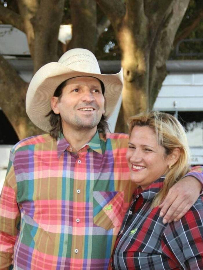 Waldemar Ruy dos Santos e a mulher, Sandra Santos