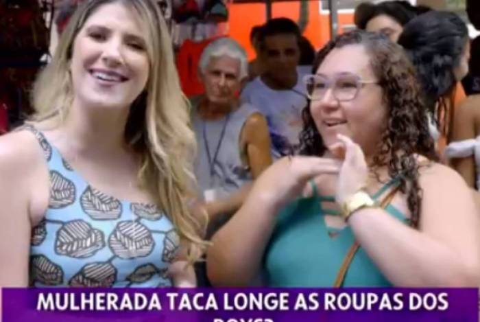 Dani Calabresa recria cena clássica de novelas jogando roupas do ex pela janela