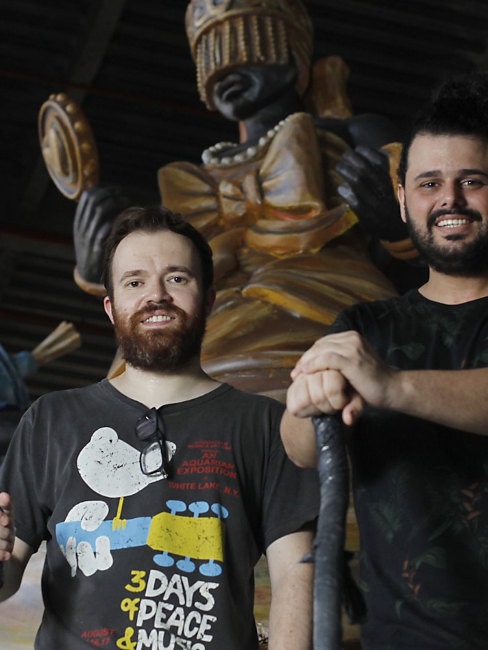 Rio de Janeiro 19/02/2020 - Os Carnavalescos da Grande Rio Gabriel Haddad e Leonardo Bora. Foto: Luciano Belford/Agencia O Dia