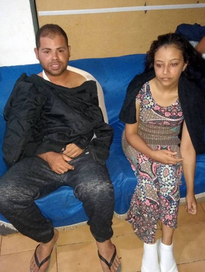 Flávio quebrou o braço direito e Maria Lúcia teve apenas arranhões