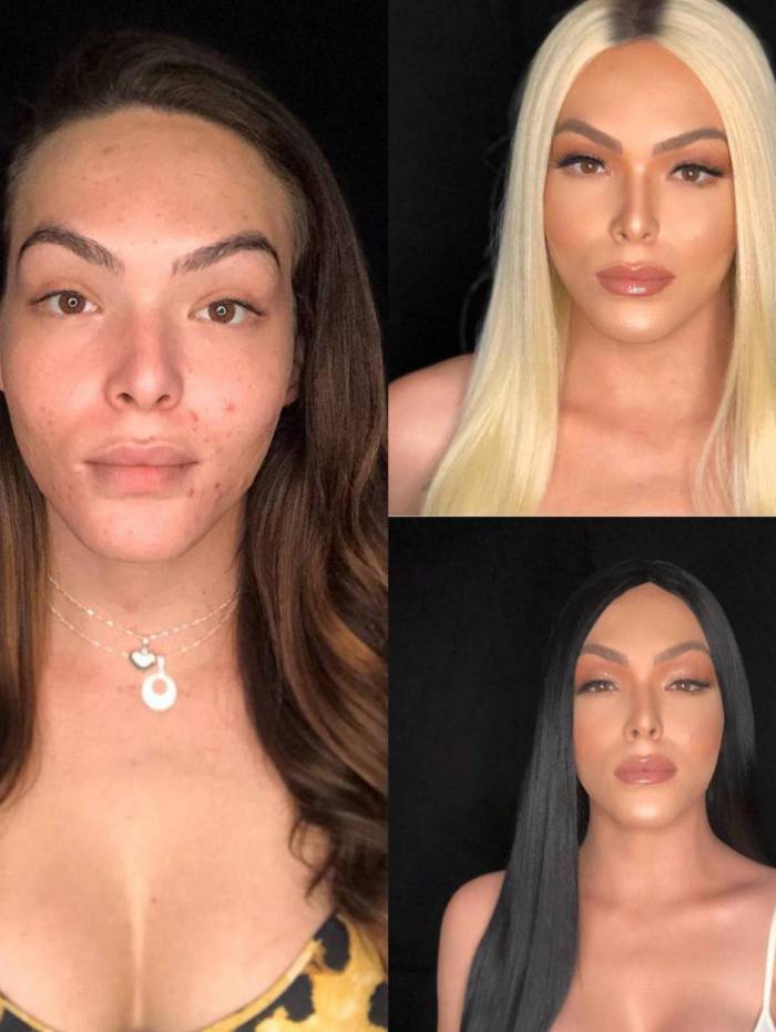 Modelo trans se transforma em Kardashian apenas com uso de maquiagem