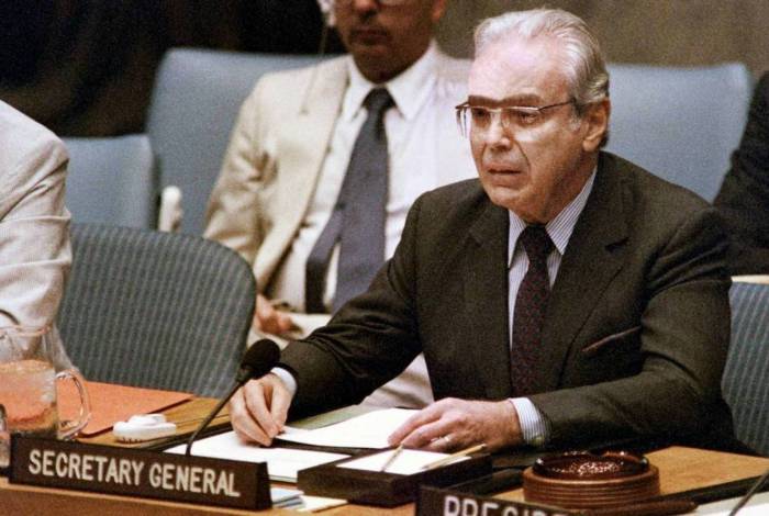 Javier Pérez de Cuéllar era secretário geral da ONU
