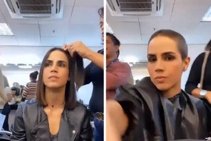 Pérola Faria raspa a cabeça para nova novela