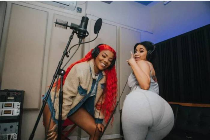 Ludmilla grava música com a rapper Cardi B
