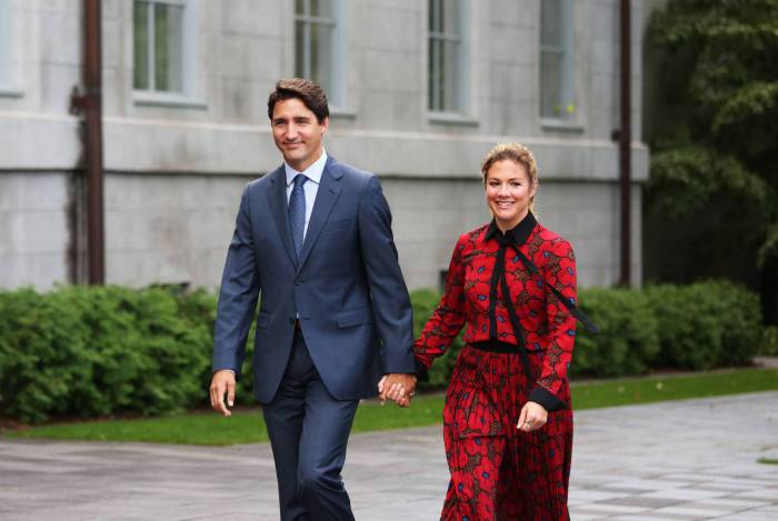 Sophie Gregorie Trudeau, a mulher de Justin Trudeau, primeiro ministro do Canadá